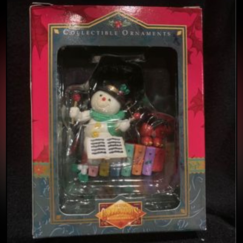 Matrix Christmas Snowman Ornament. New